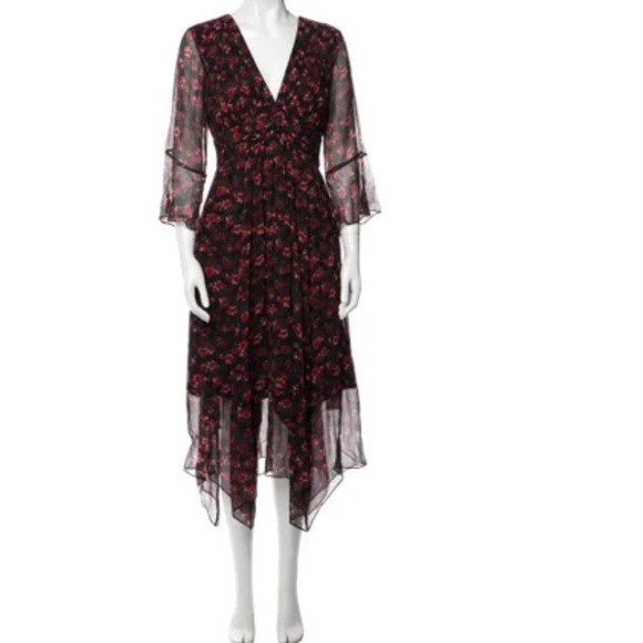 NWT $425 RACHEL ZOE CADEN SILK DRESS 100% silk - SZ 10 - Picture 6 of 12